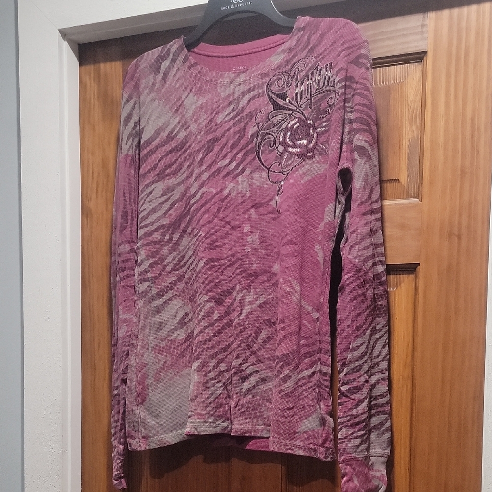 Sinful Purple and Pink Knit Top